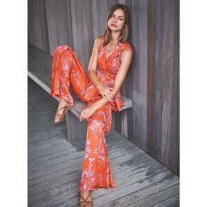 NWT Alexis Kamiko Jumpsuit Women's Mandarin Orange Size Medium